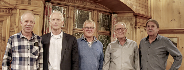 von links nach rechts Aldo Patz, Tarzisius Caviezel, Kaspar Flury, Roland Clemenz, Peter Studer