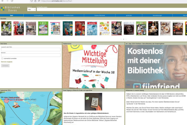 Startbild von unserem Opac-Katalog