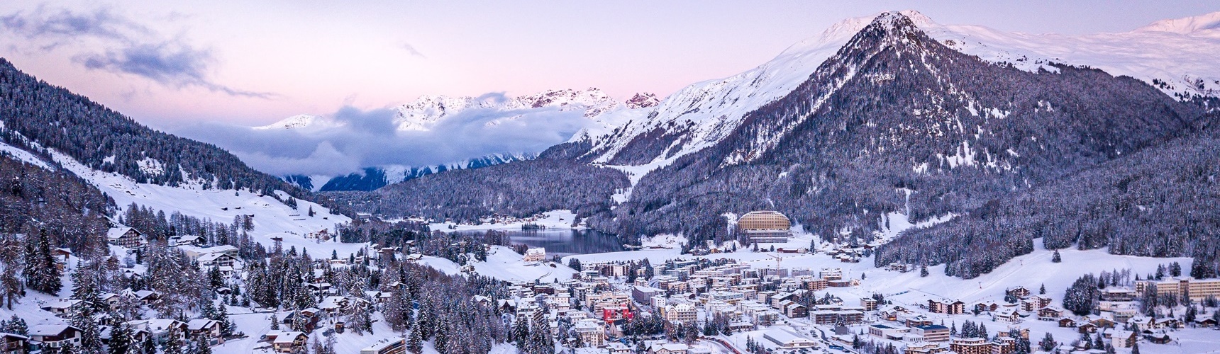 Davos im Winter Abend