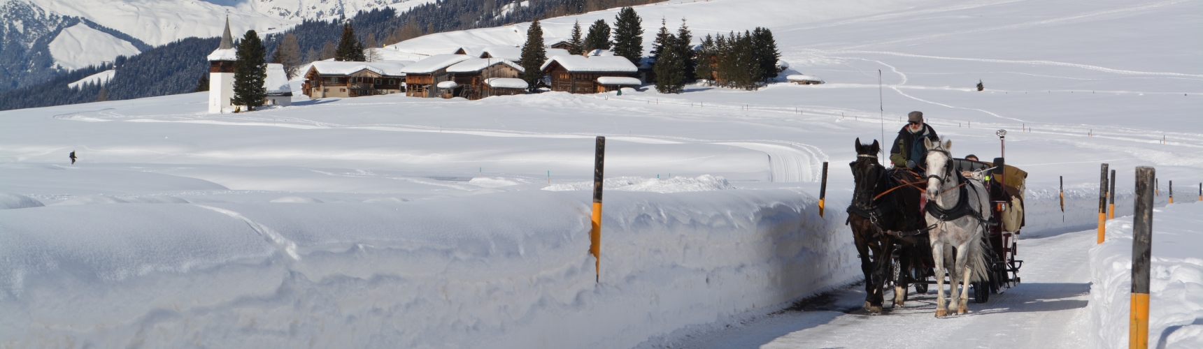 Pferdeschlitten im Sertigtal