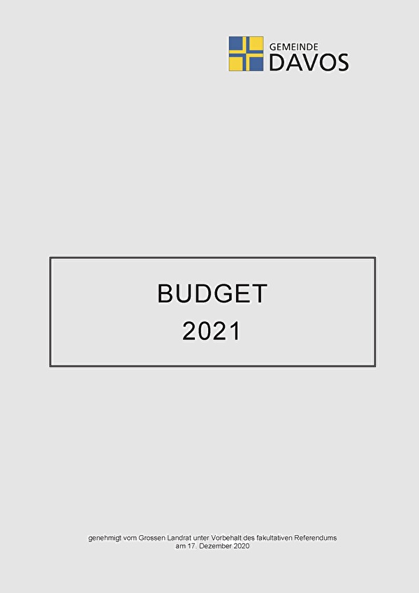 Budget 2021 Titelseite