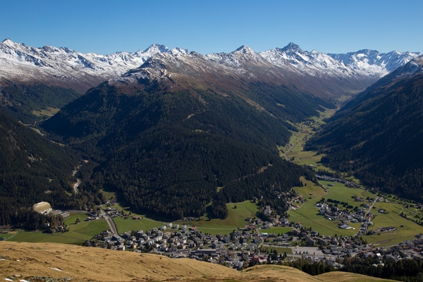 Bild von bewaldeten Bergen