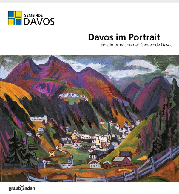 Titelseite der Davoser Gemeindebroschüre Davos im Portrait