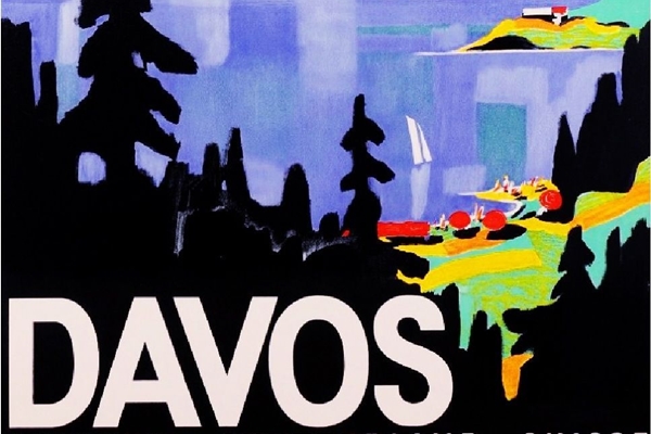 Ausschnitt aus historischem Plakat zu Davos