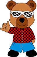 Teddy mit Sonnenbrille