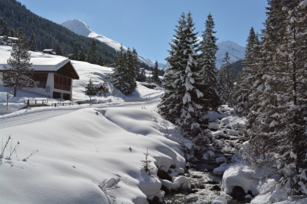 Auf der Loipe im Sertigtal