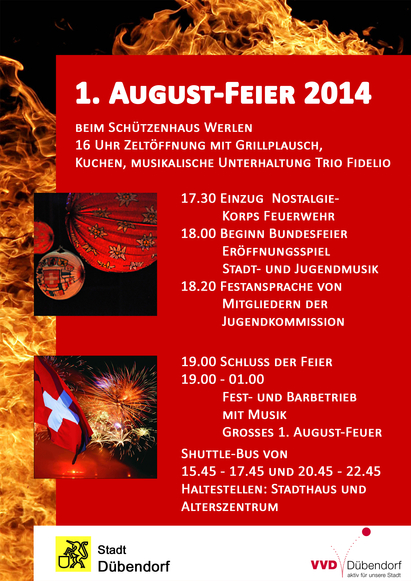 Dübendorf - Einladung zur 1. August-Feier