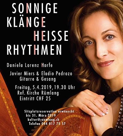 Plakat sonnige Klänge heisse Rhythmen Daniela Lorenz