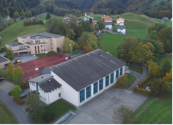 Foto der Turnhalle Pfäfers mit Oberstufenzentrum