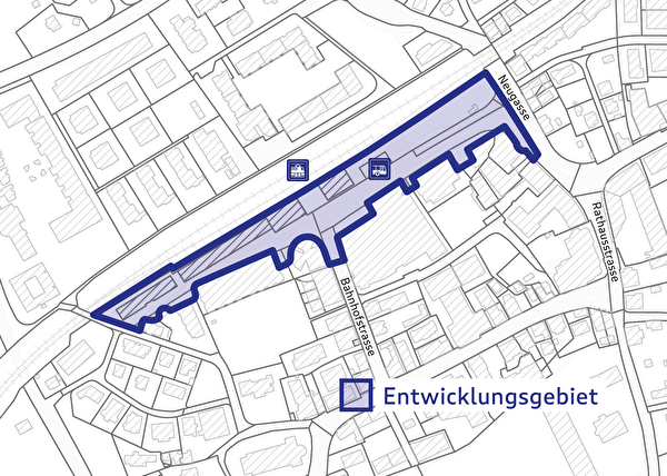 Karte des Entwicklungsgebiets: Um dieses Gebiet geht es bei der Mitwirkung.