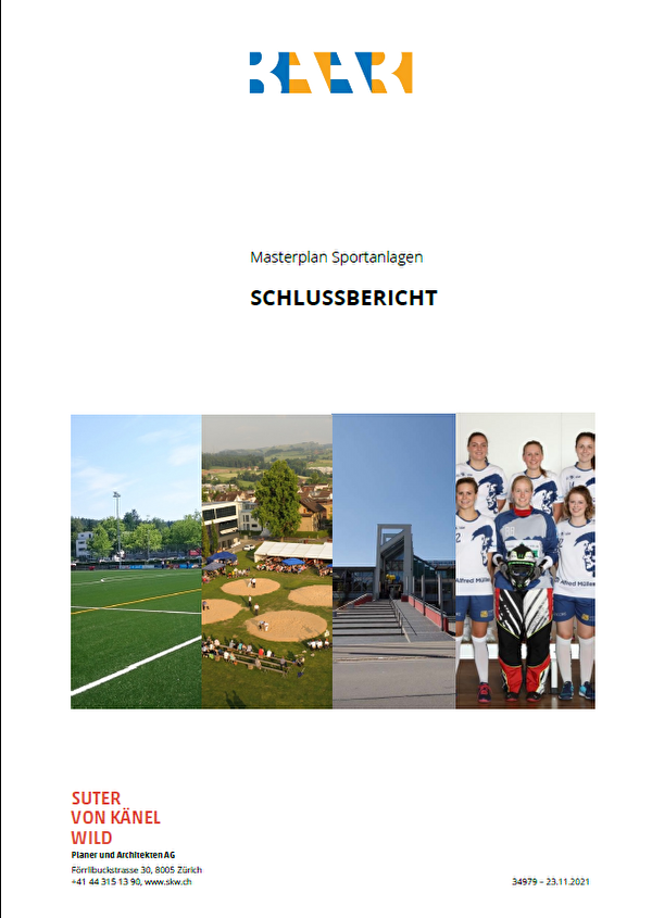 Titelbild des Masterplans Sportanlagen