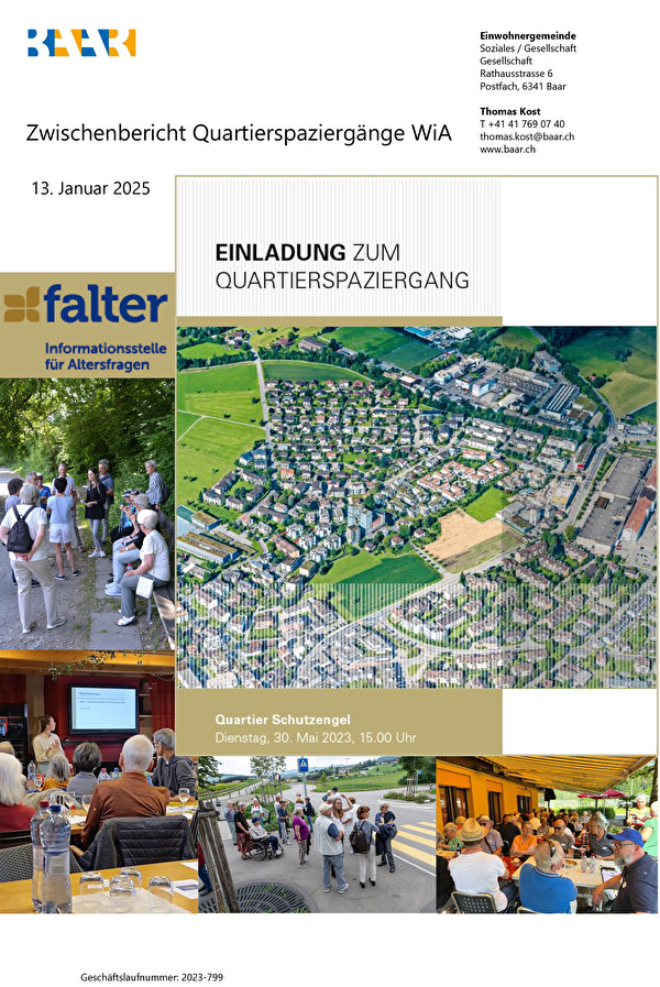 Titelbild des Zwischenberichts Quartierspaziergänge
