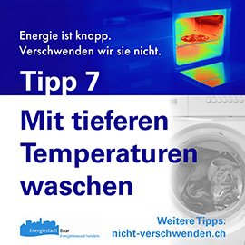 Tipp 7: Mit tieferen Temperaturen waschen