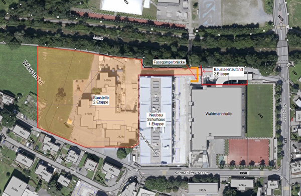 Situationsplan Schule Wiesental 2. Etappe