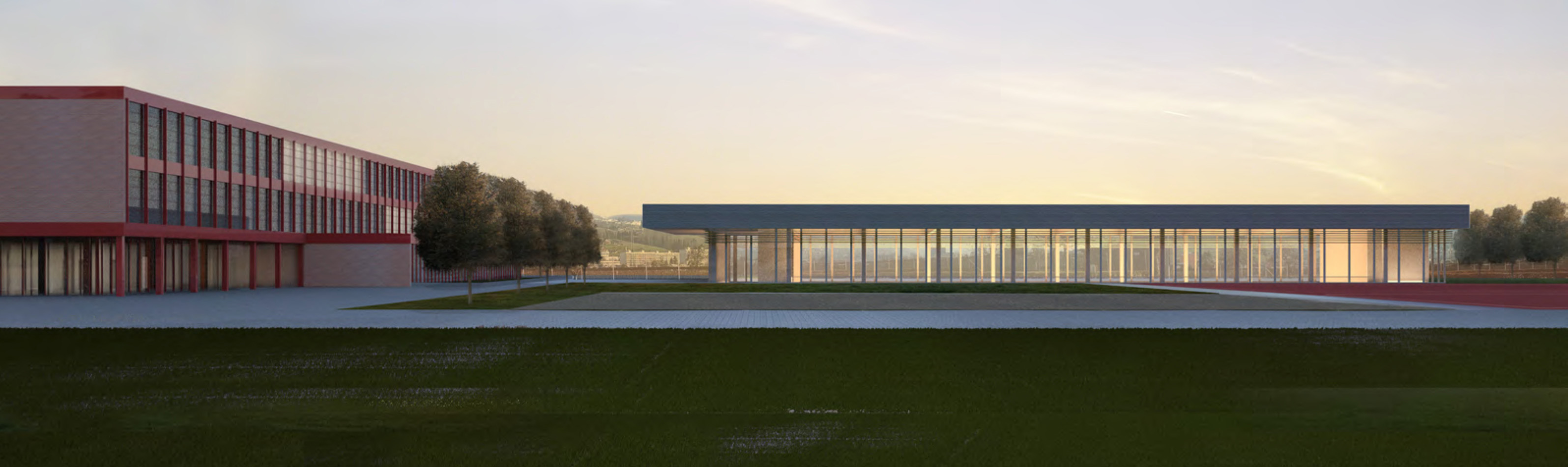Visualisierung der Dreifachturnhalle Sternmatt 2.