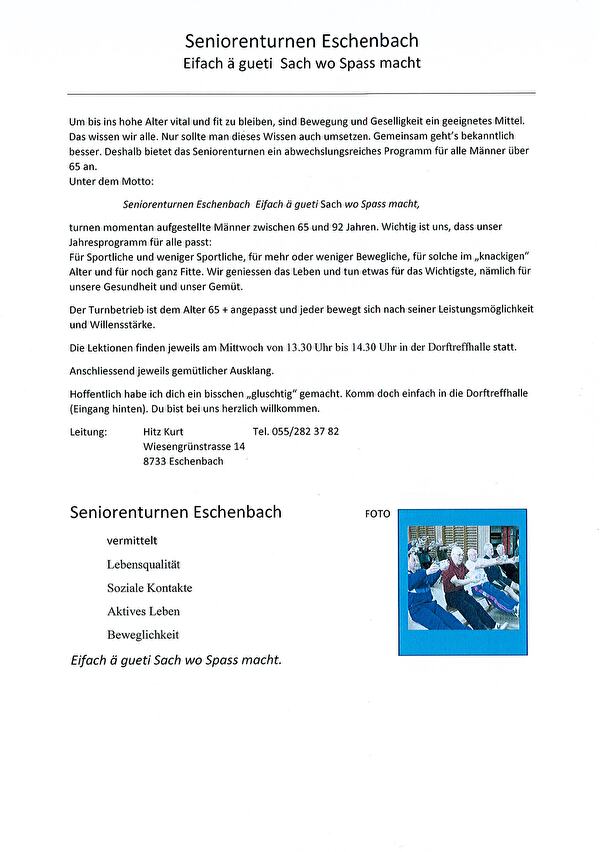 Senioren-Turnen Eschenbach