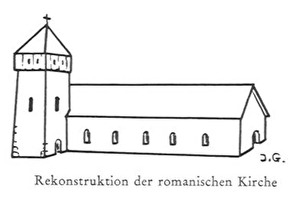 Rekonstruktion der romanischen Kirche