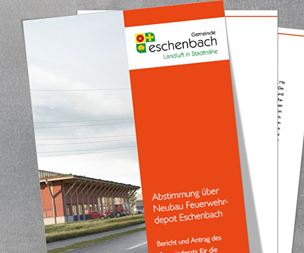 Abstimmungsbroschüre Neubau Feuerwehrdepot