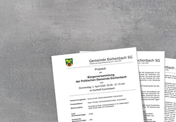 Protokoll Bürgerversammlung der Politischen Gemeinde Eschenbach