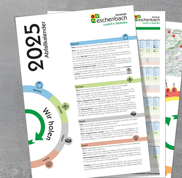 Abfallkalender 2025 Gemeinde Eschenbach