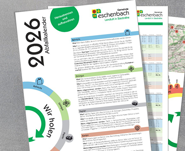 Abfallkalender 2026 Gemeinde Eschenbach