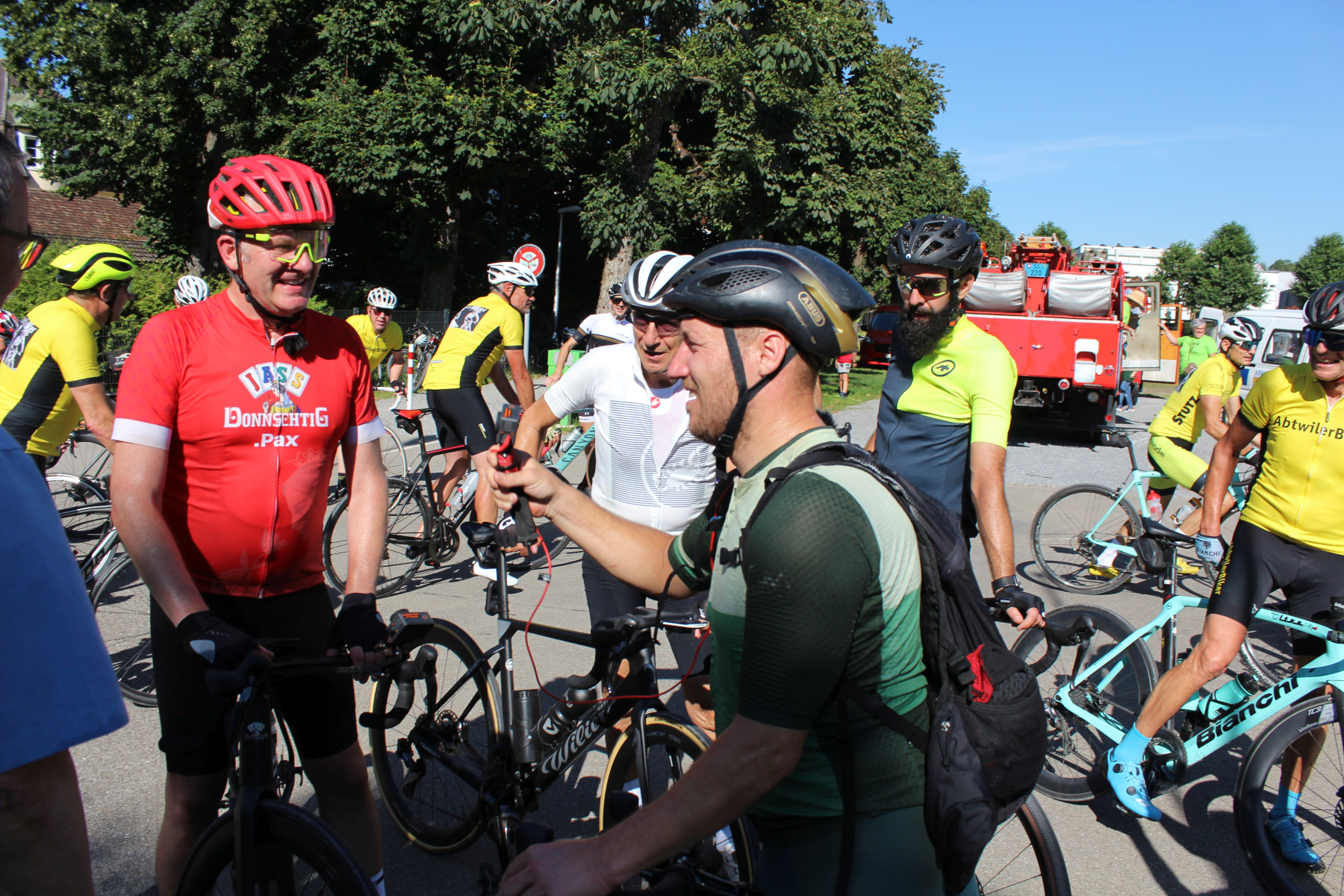 Empfang von Rainer Maria "Salzi" Salzgeber in Gossau am 11. August 2023