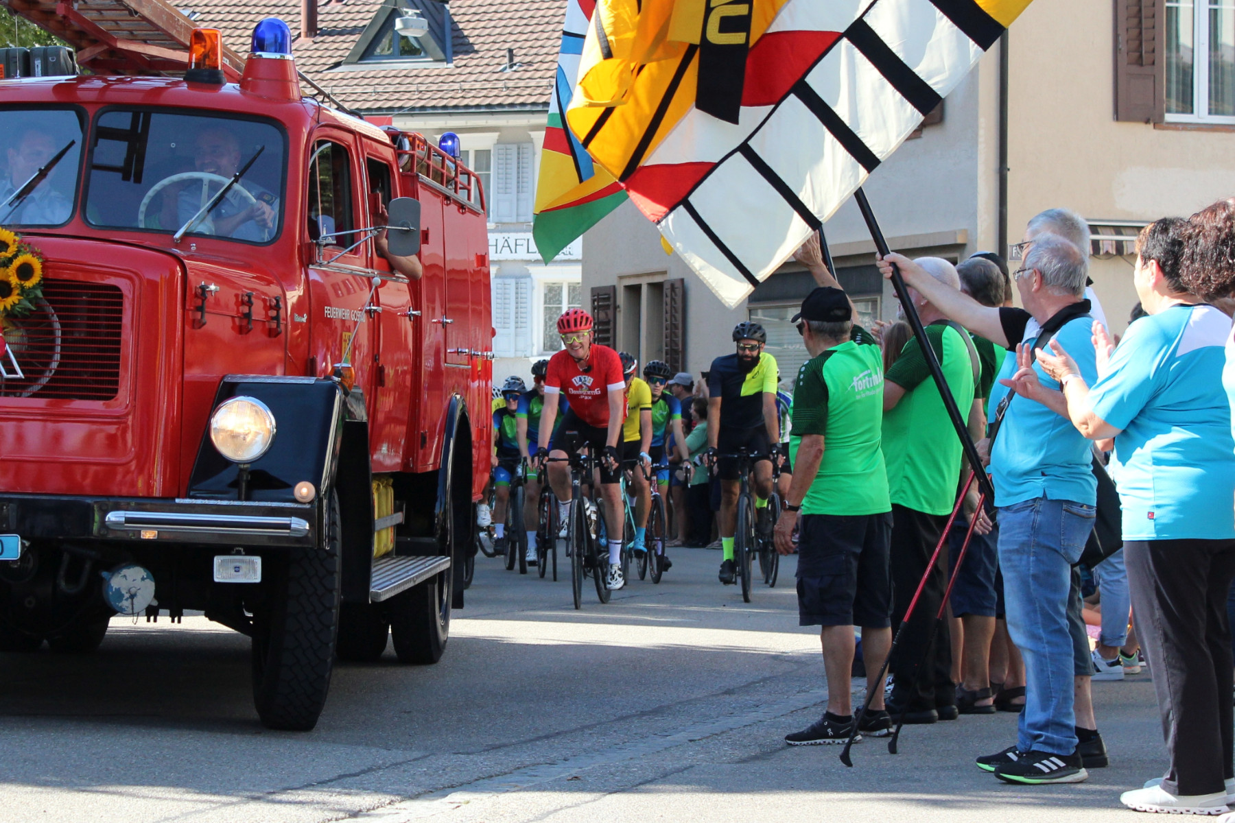 Empfang von Rainer Maria "Salzi" Salzgeber in Gossau am 11. August 2023