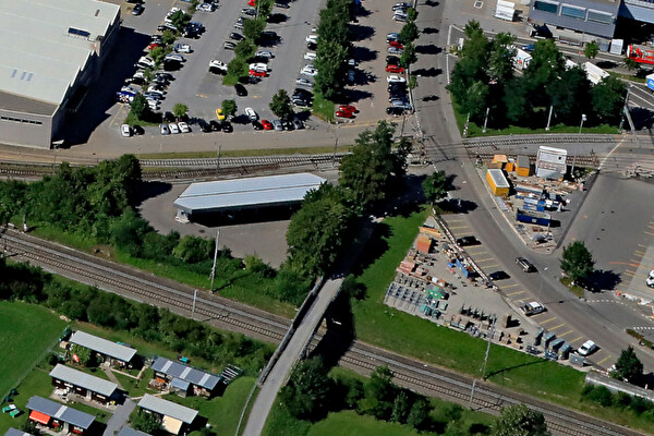Luftaufnahme Einlenker Rainhaldenstrasse