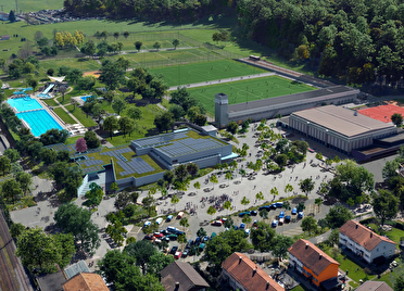 Bild der Sportwelt aus der Vogelperspektive
