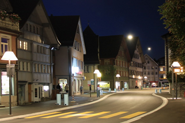 Nachtaufnahme Stadtzentrum