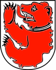 roter Bär auf weissem Grund