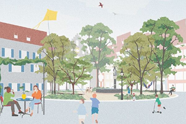 Visualisierung Neugestaltung Walther-Bringolf-Platz