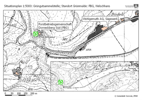Situationsplan Grüngutsammelstelle Standort