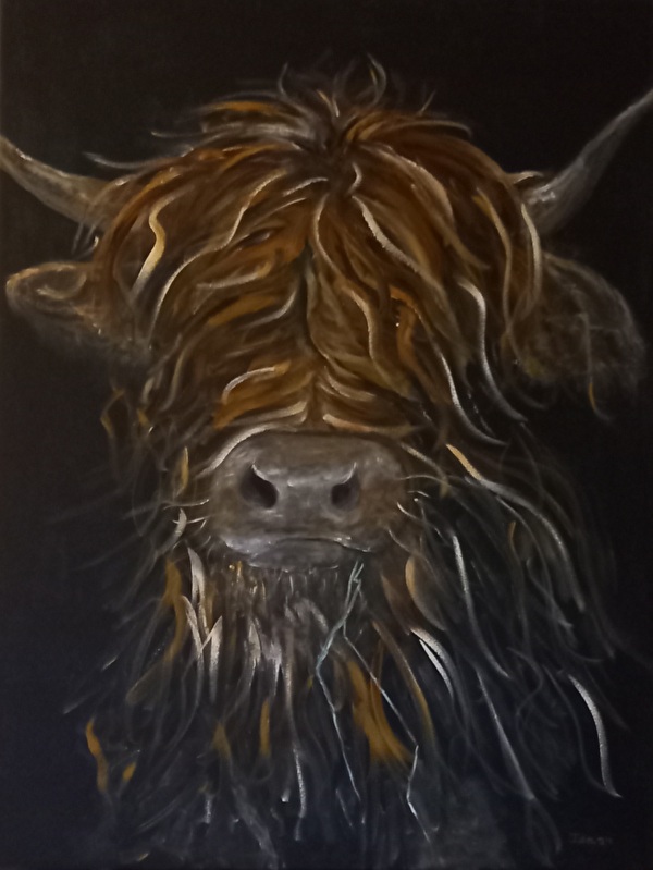 peinture Isabelle Roux - vache