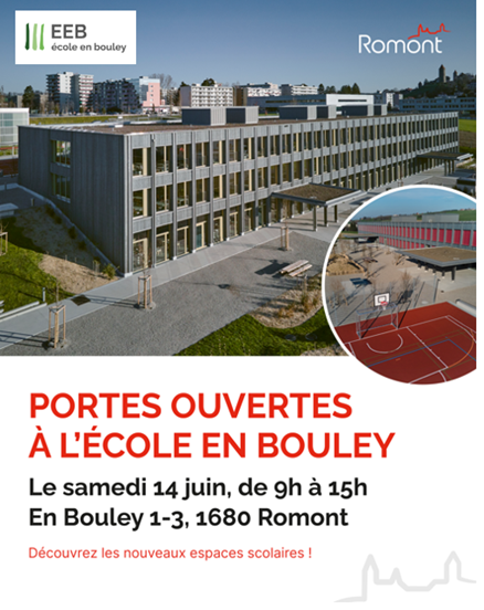 Flyer inauguration école En Bouley 14 juin 2025