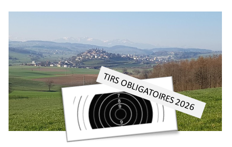 Plaque tirs obligatoires en premier plan avec Ville de Romont en arrière plan