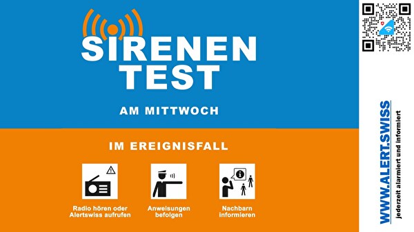 Sirenentest mit QR-Code