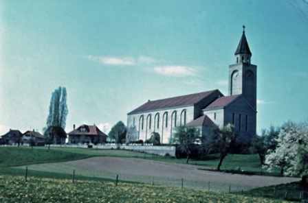 Kirche Wünnewil um 1950