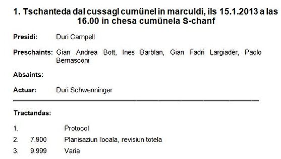 Protocol 15.01.2013