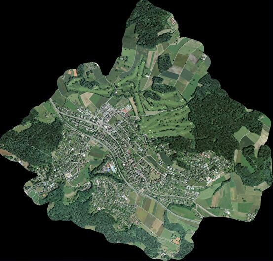 Luftaufnahme Gemeindegebiet aus dem Jahr 2010
