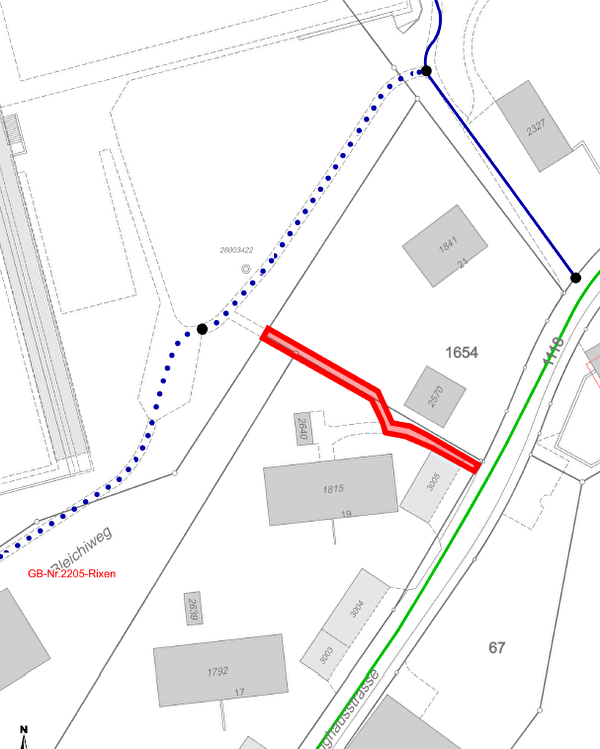 Aufhebung öffentliches Fusswegrecht Zeughausstrasse