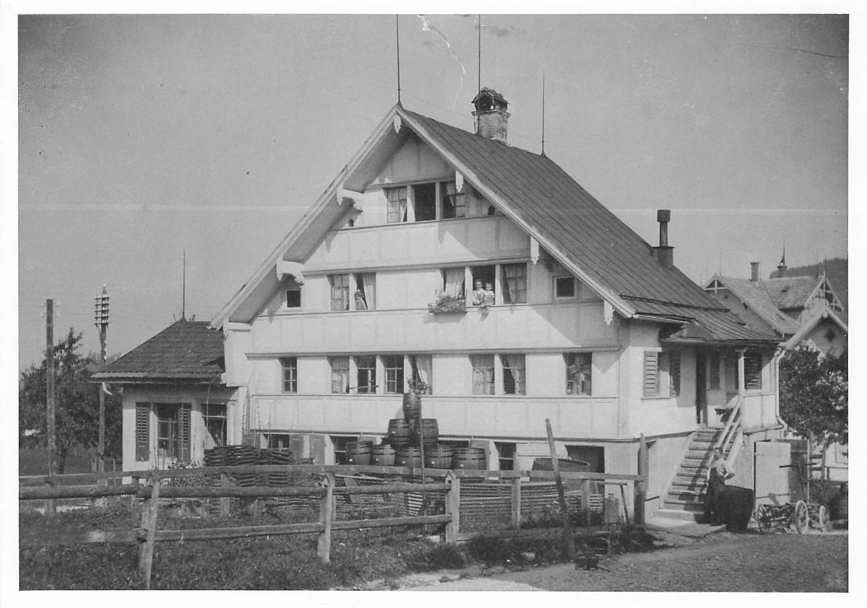 Küferei Kappeler an der Zeughausstrasse, 1930. Das Gebäude wurde im Jahr 2005 abgebrochen