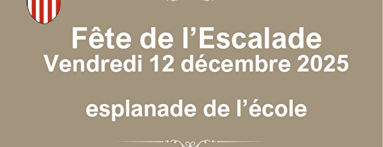 Fête de l'escalade le vendredi 12 décembre sur l'esplanade de l'école