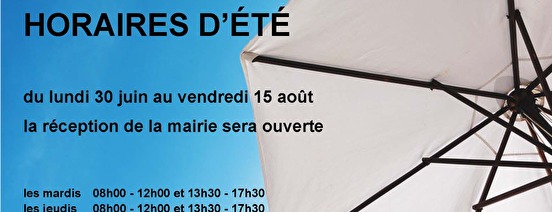 horaires été mairie