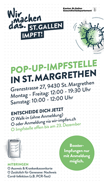 Pop-Up-Impfstelle in St. Margrethen