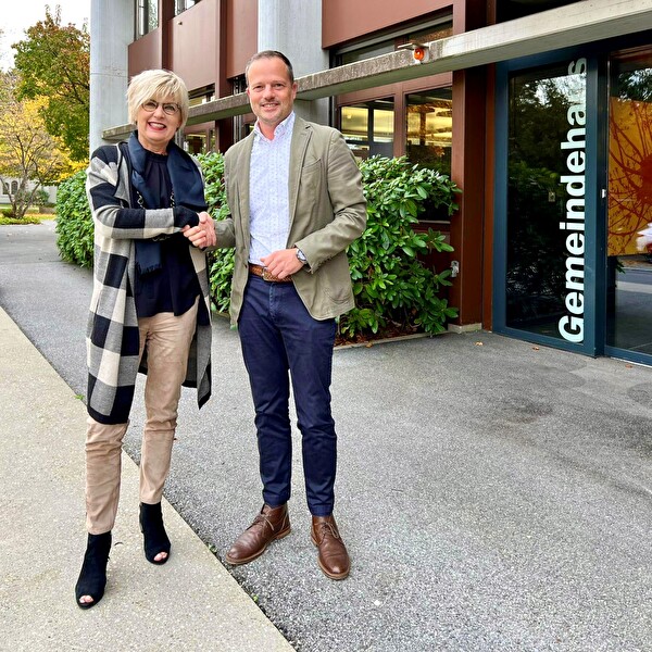 Gemeindepräsidentin Widnau Christa Köppel und Gemeindepräsident Berneck Bruno Seelos