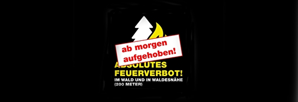 Feuer- und Feuerwerksverbot aufgehoben