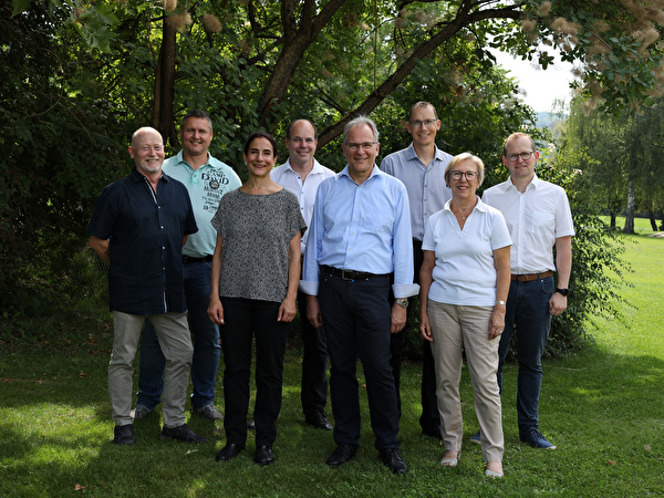 v.l.n.r.: Manfred Steger, Andreas Müller, Bettina Huber, Andreas Amacker, Urs Borer, Daniel Schmid, Lucia Gerber, Martin Schindler
