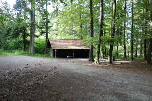 Waldhütte, Unterstand und Grillplatz