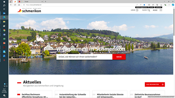 Ausschnitt Homepage